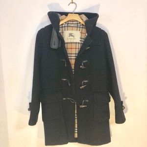 Black Burberry Toggle Coat